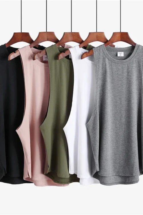 Fitness clothing blank sleeveless shirt mens gym stringer tank top bodybuilding tanktop men sportwear undershirt fashion vest